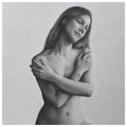 'Nude', 50 x 40 cm, charcoal on paper